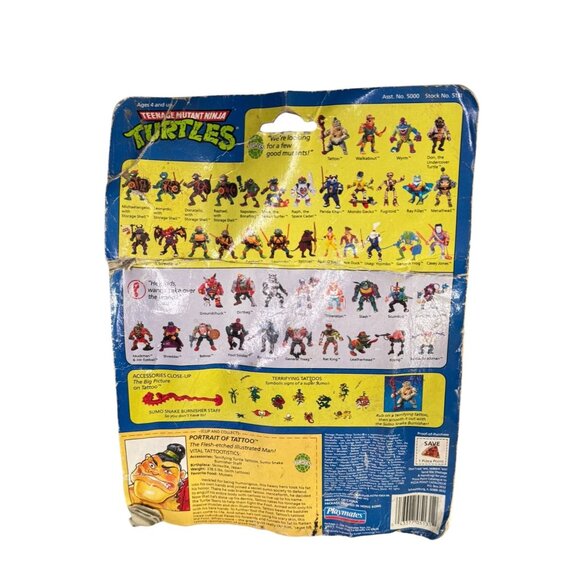 Teenage Mutant Ninja Turtles Tattoo Toy Figure Playmates 1991 Vintage Collectibl - Picture 5 of 8